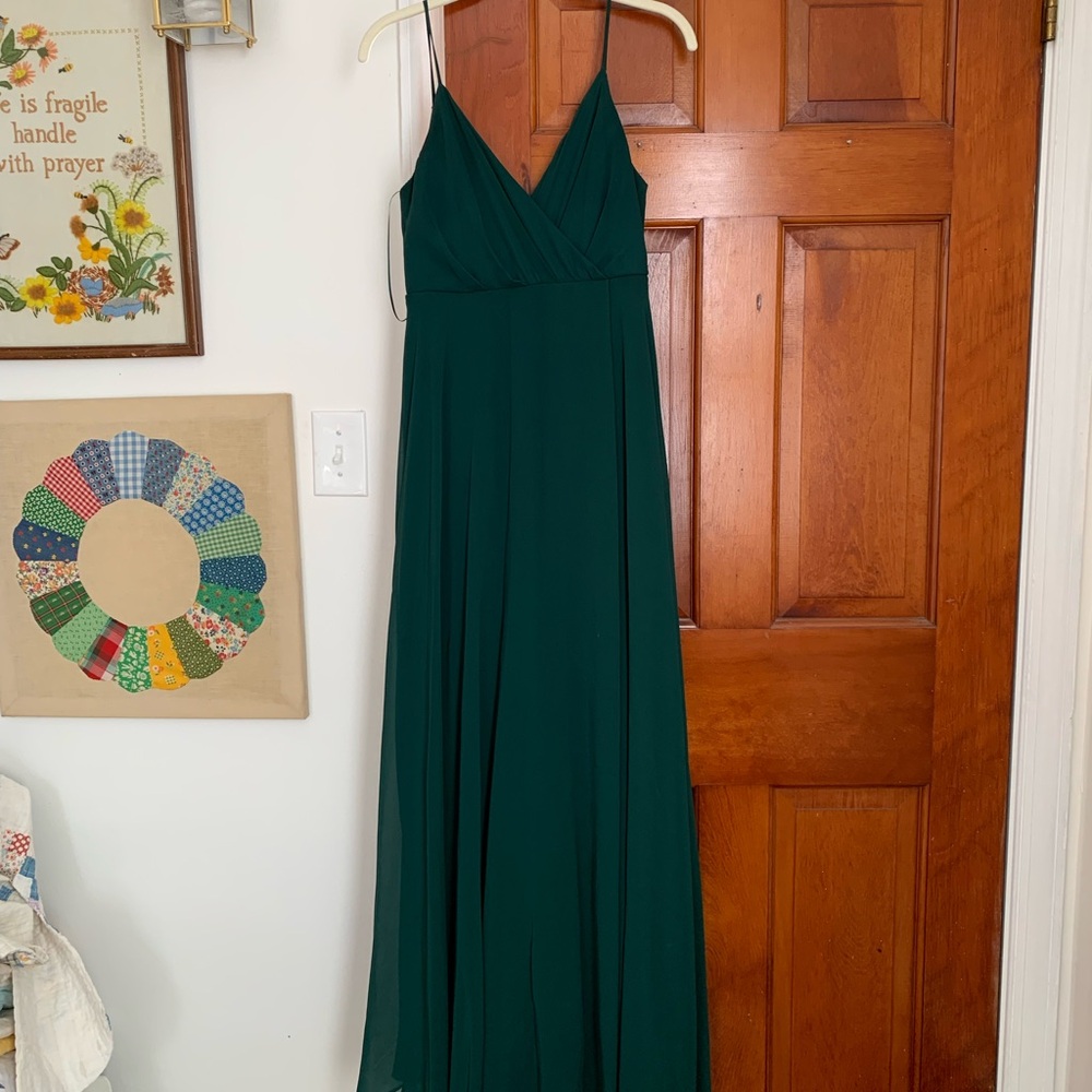 Birdy Grey Kaia Dress Emerald Chiffon - Extra Small